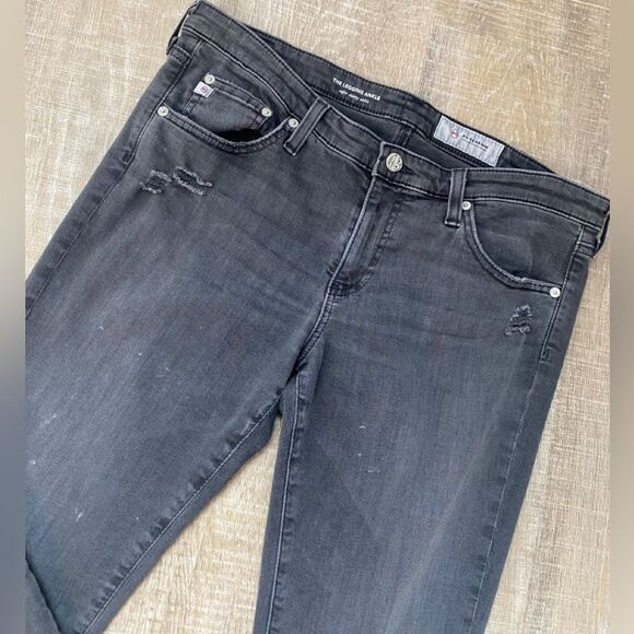 Y2K AG Adriano Goldschmied The Legging Ankle Slim Skinny Jeans 31 Faded Grunge - Picture 6 of 16